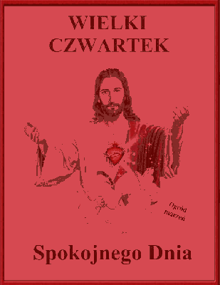 Kartka z Jezusem wielki czwartek